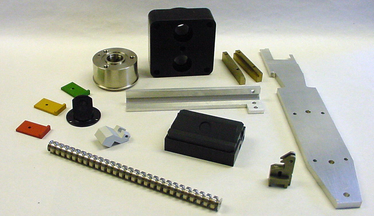 A sampling of precision machine parts